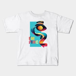 I'm Fine. Abstract Typographic Design Kids T-Shirt